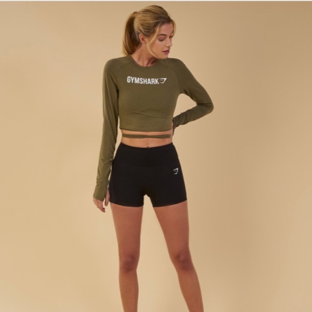 BNWT Gymshark Long Sleeve Ribbon Crop Top